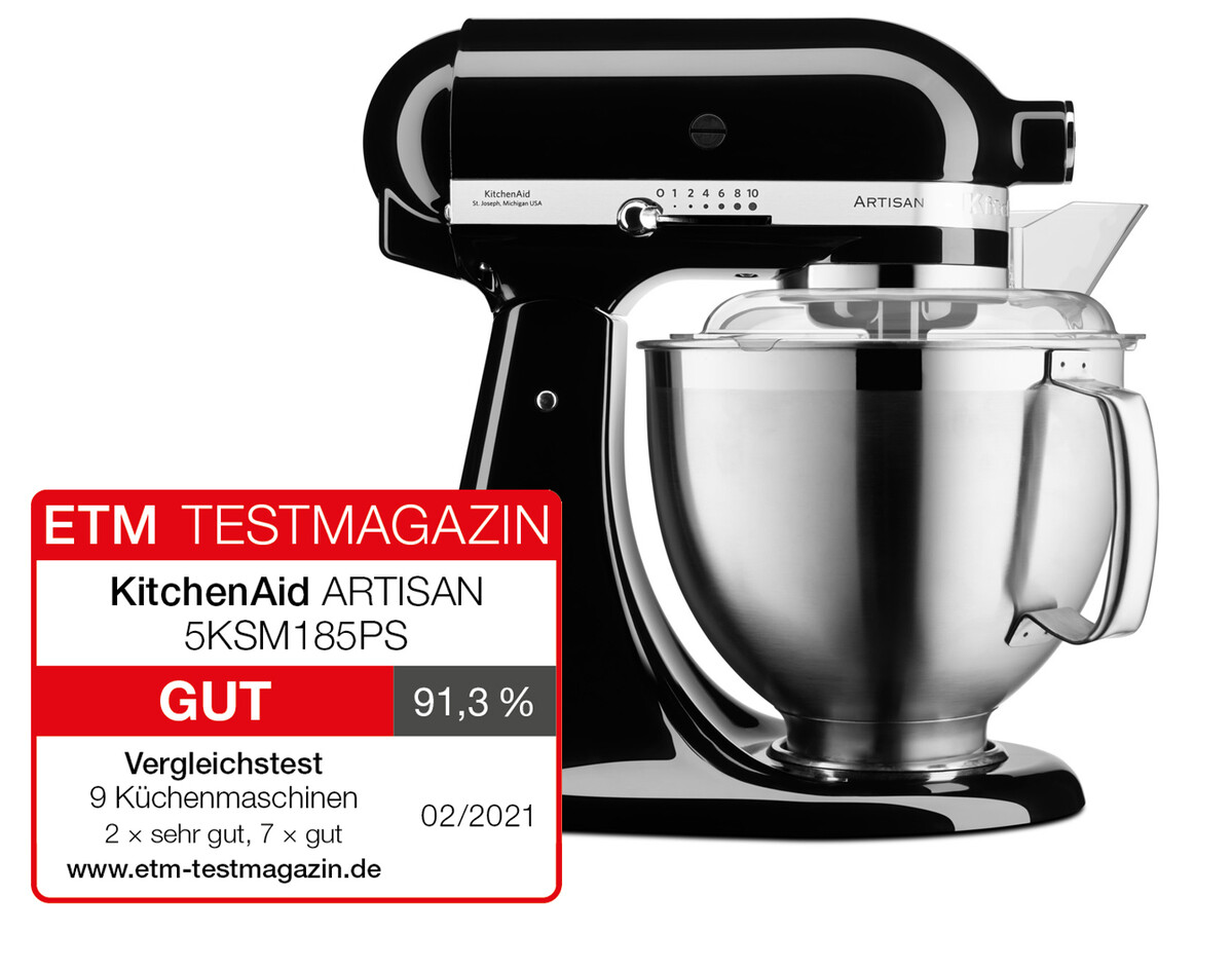 KitchenAid Küchenmaschine 4,8L ARTISAN Onyx Schwarz 5KSM185PSEOB KitchenAid Küchenmaschine 4,8L ARTISAN Onyx Schwarz 5KSM185PSEOB