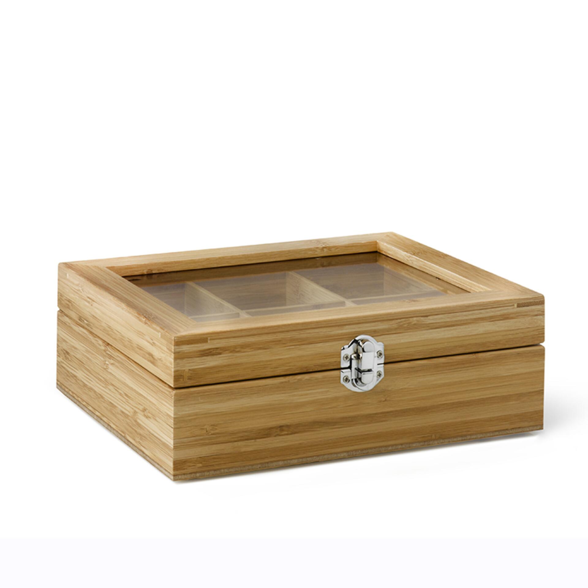 Bredemeijer Teebeutel-Kiste aus Bambus 6 Fächer