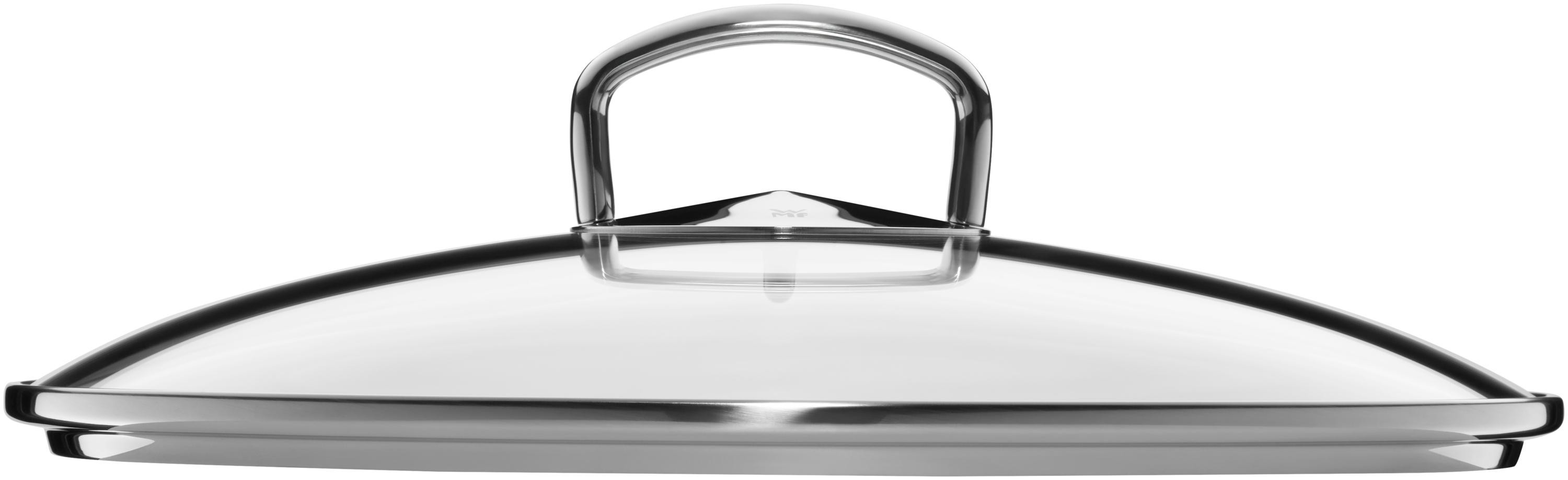 WMF Fusiontec Mineral Wok mit Glasdeckel, 32 cm, Platinum