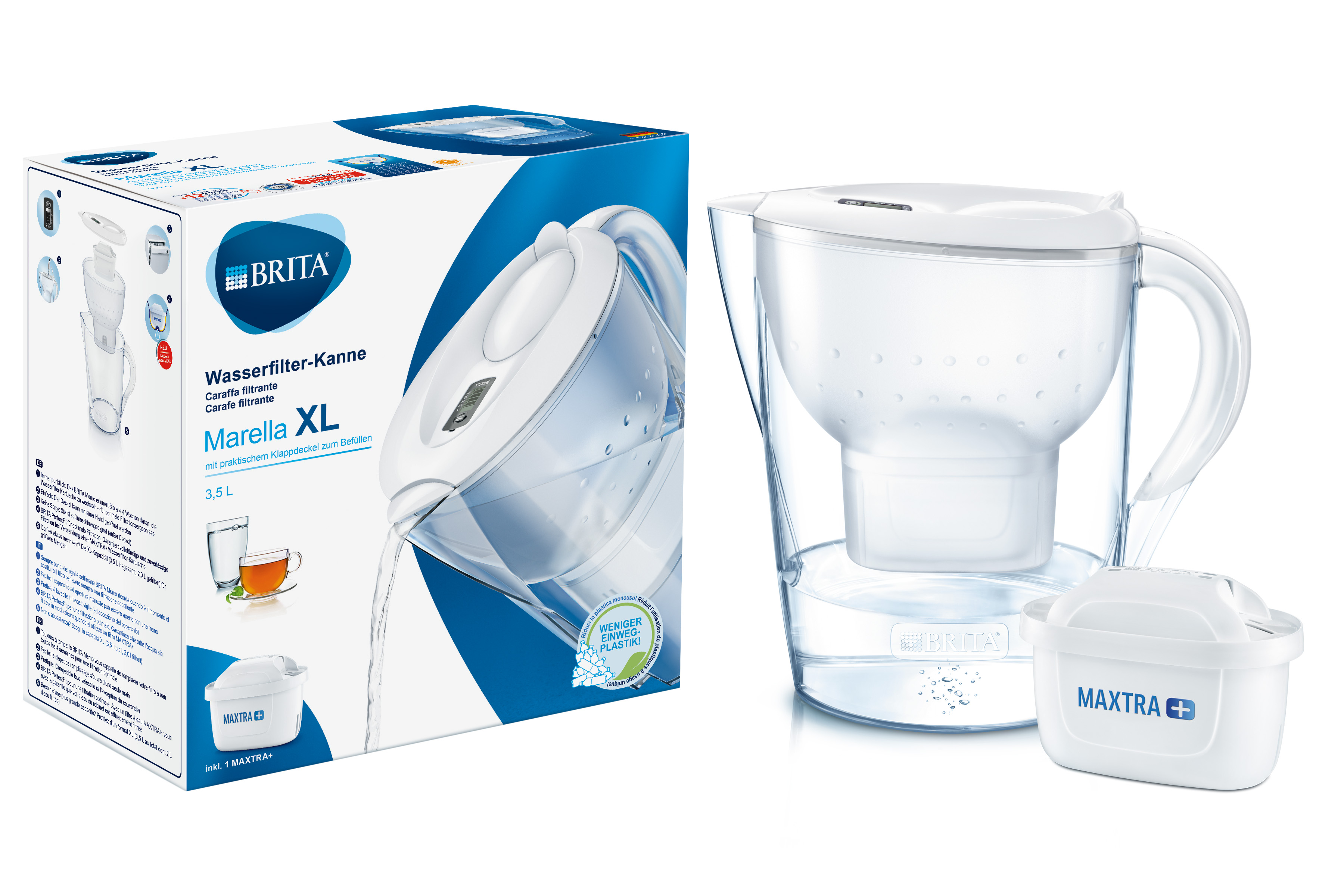 BRITA Wasserfilter Marella XL MAXTRA+ 3,5 l weiß