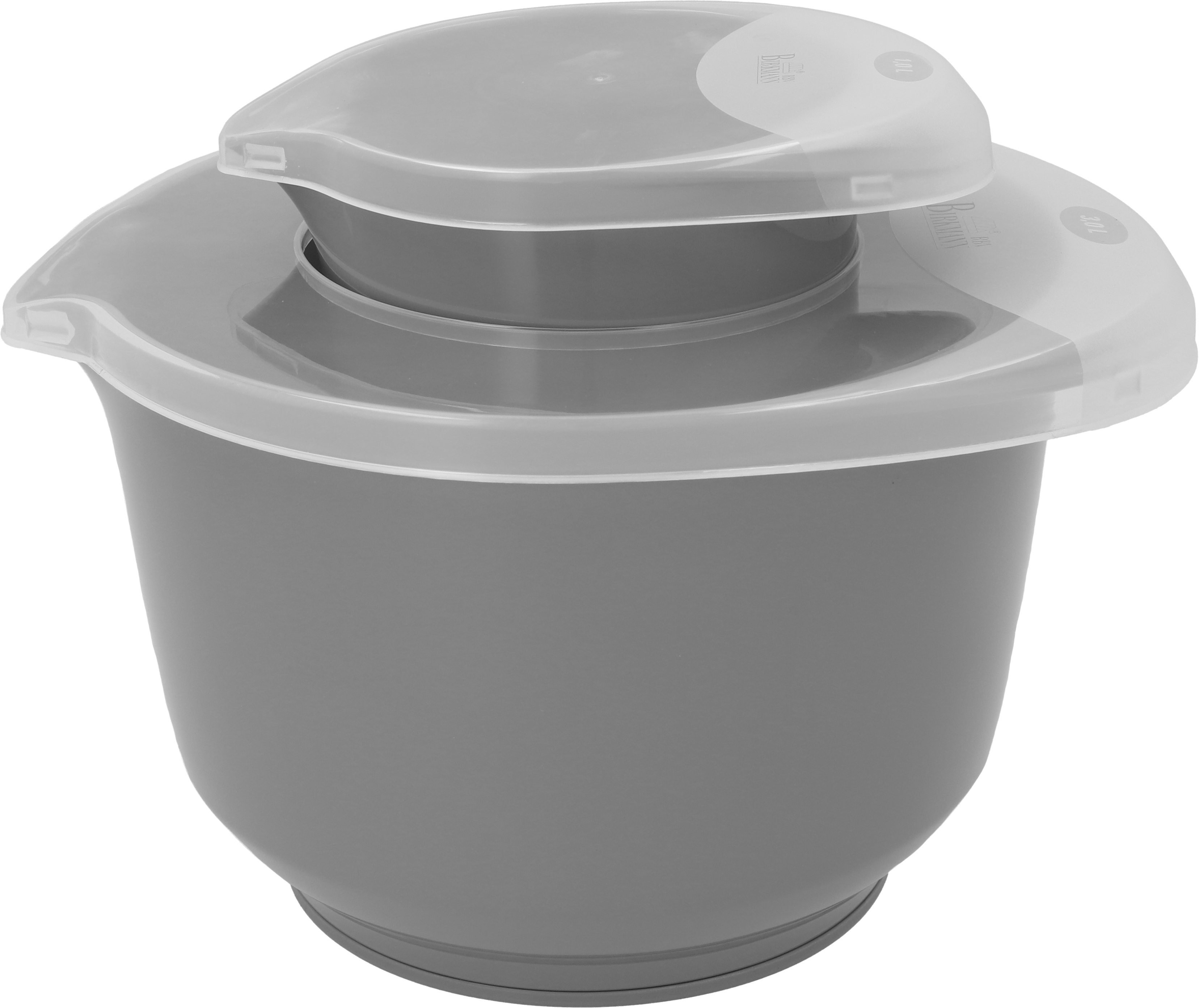 Birkmann Rühr- und Servierbecher Colour Bowl, Grau, 1,0 Lit