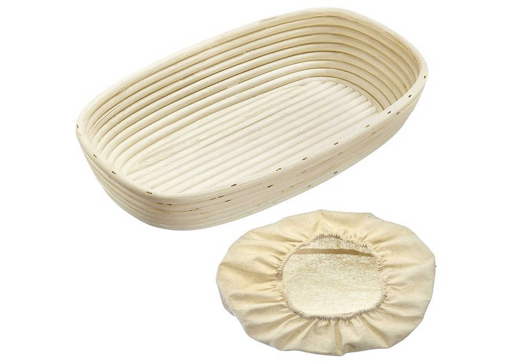 Westmark Gärkörbchen Set oval mit Bezug 33,5x20,5x8cm