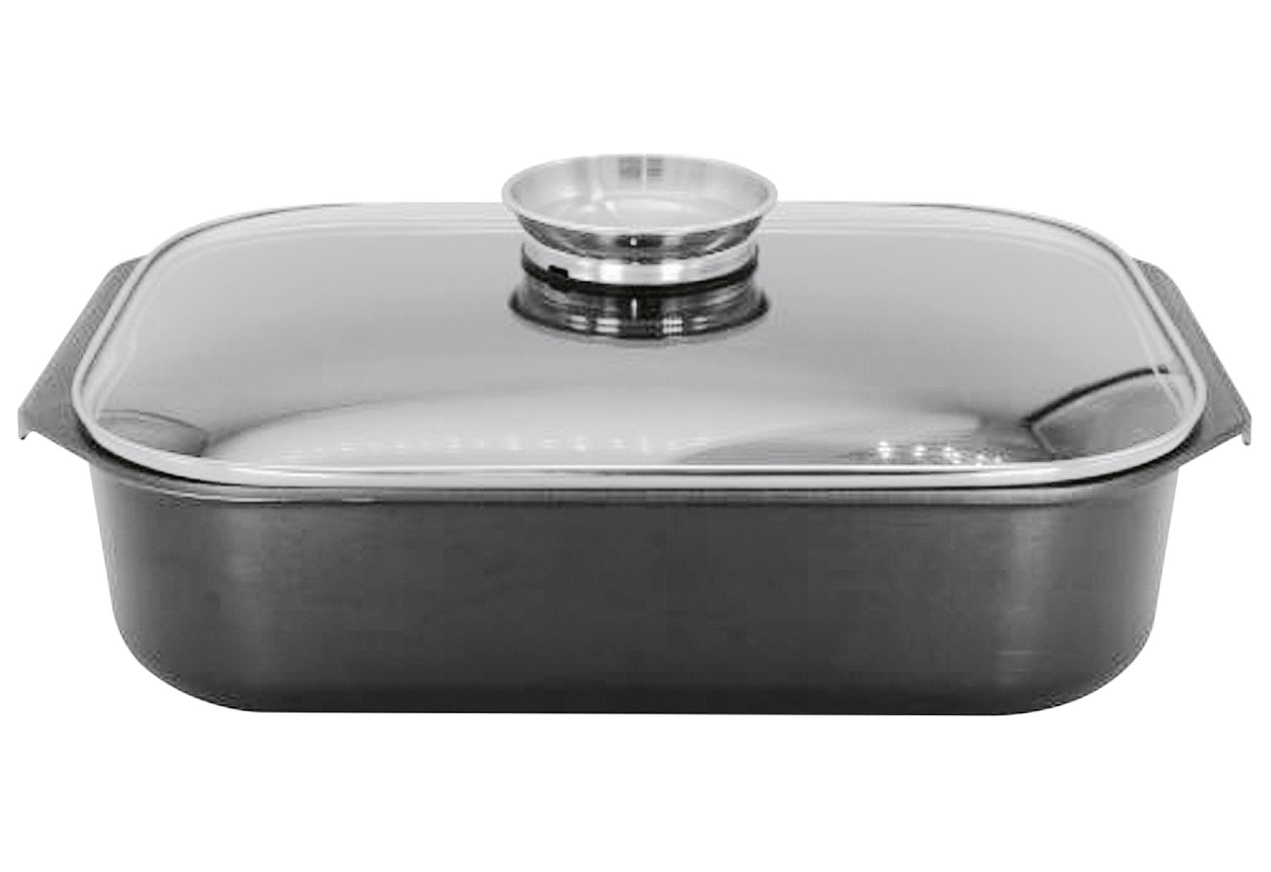 KARL KRÜGER Aromabräter mit Glasdeckel 5500 ml schwarz