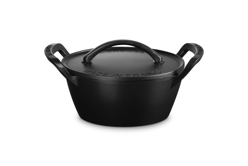 Le Creuset BBQ Outdoor Bräter rund mit Deckel25 cm Schwarz Ma