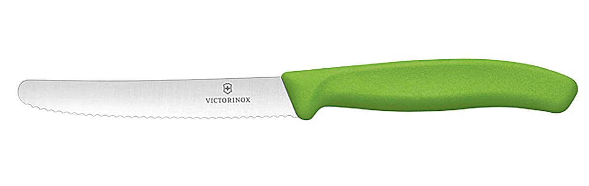 VICTORINOX Tafelmesser mit Wellenschliff SwissClassic grün