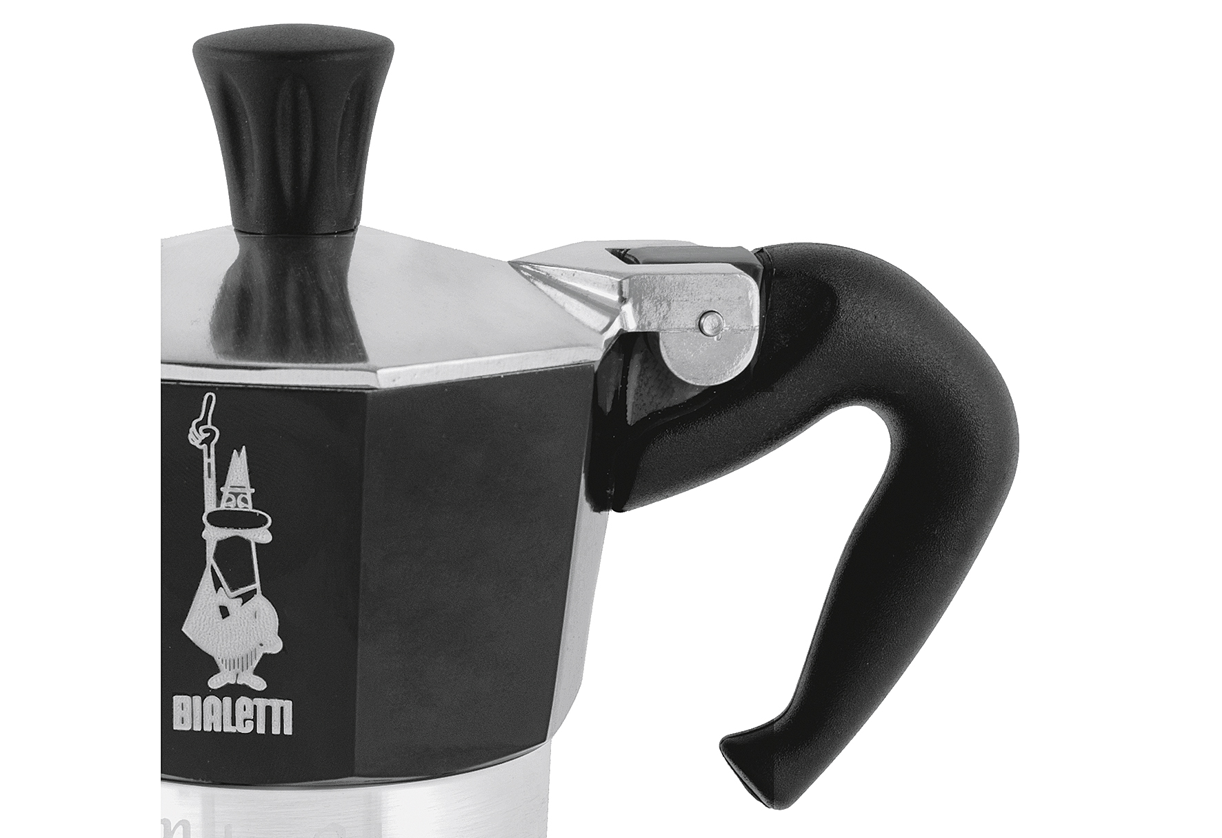 BIALETTI Espressokocher Moka Express Color 3 Tassen schwarz