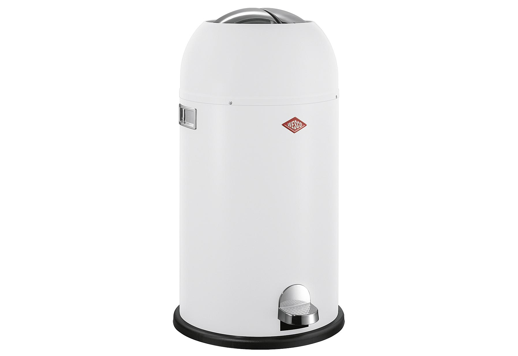 WESCO Tret-Abfallsammler "Kickmaster" 33000 ml weiß matt