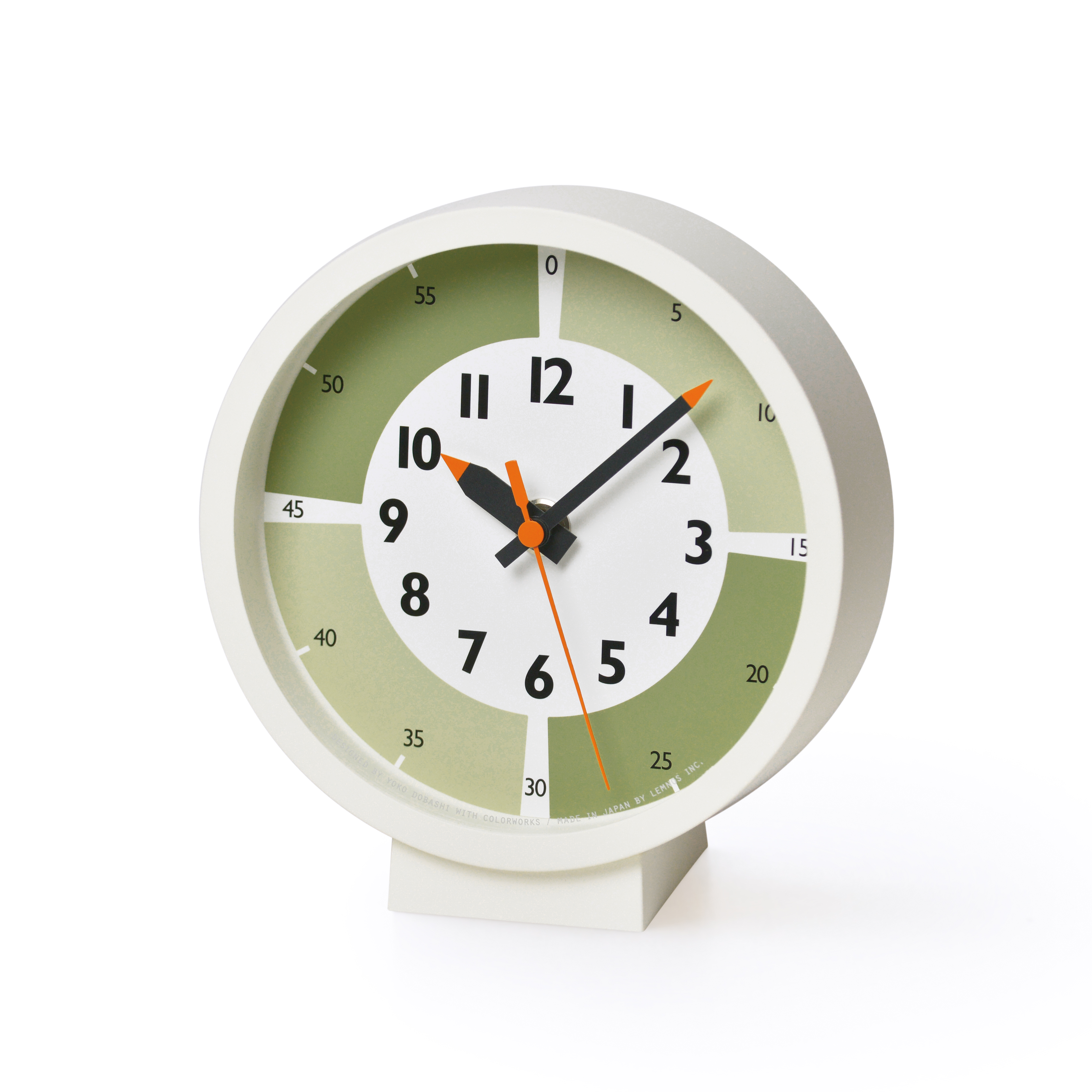 Lemnos Tischuhr funpun clock with color! for table! Green