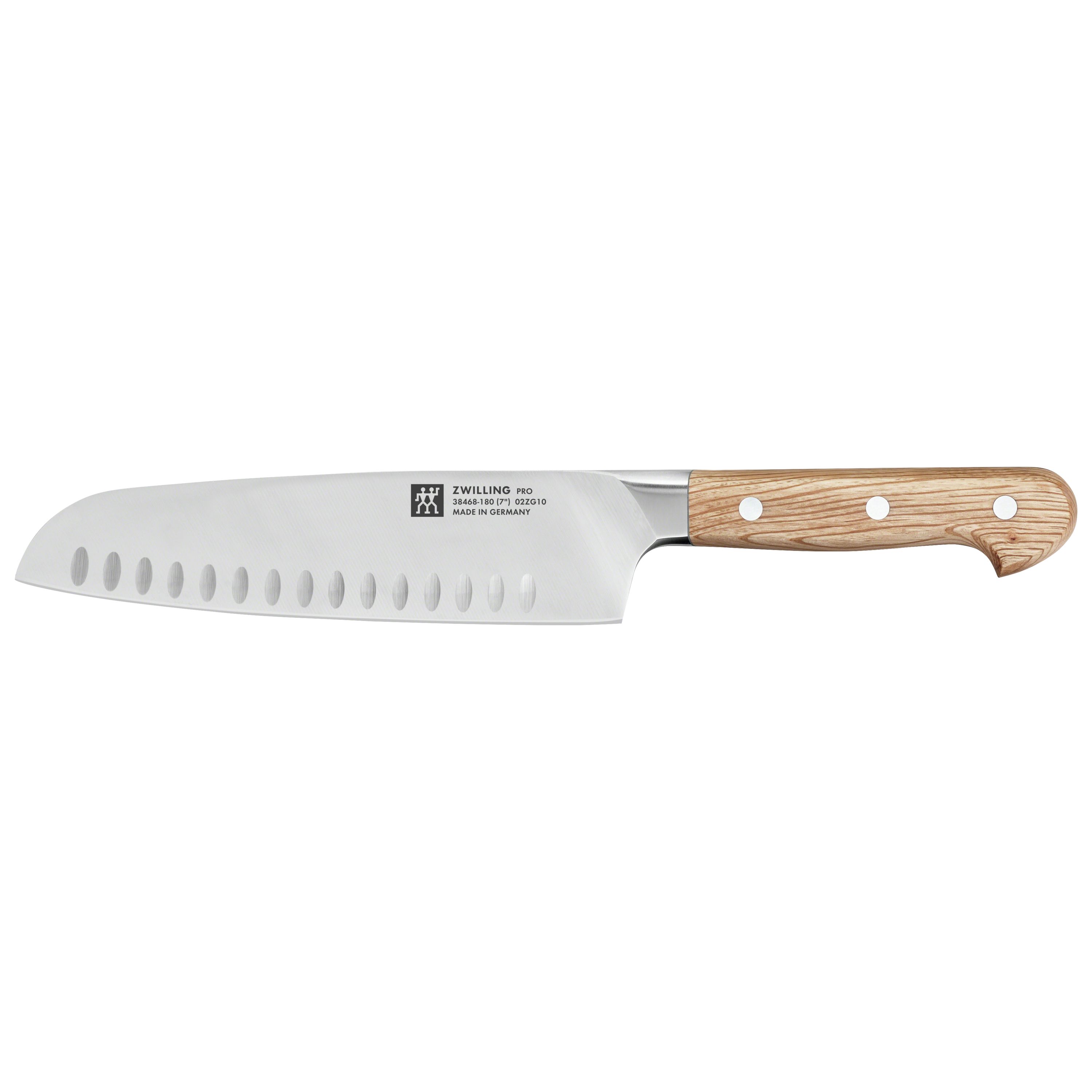 ZWILLING Pro Wood Santokumesser 18 cm, Kullenschliff