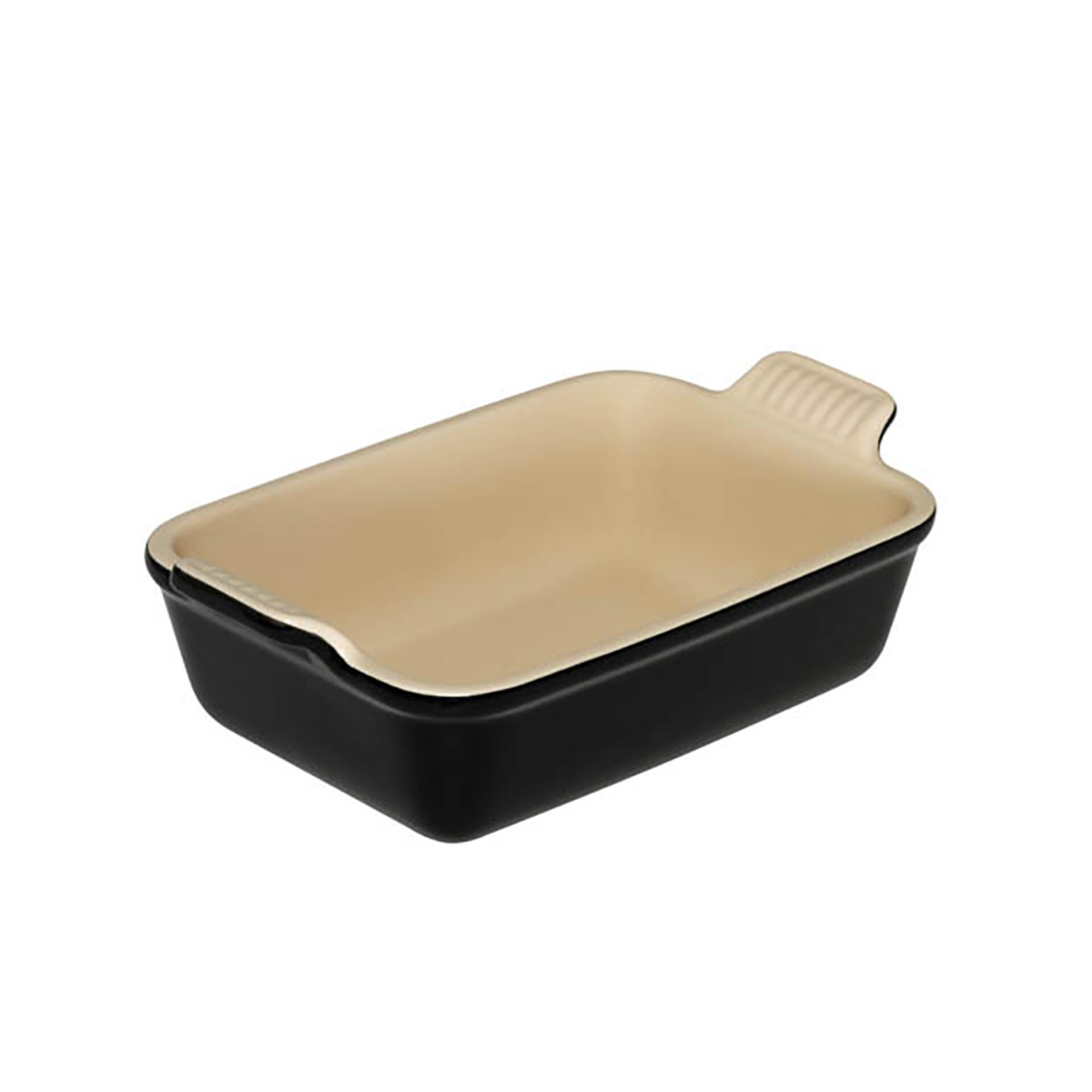 Le Creuset Auflaufform Tradition rechteckig 26 cm Schwarz Matt Le Creuset Auflaufform Tradition rechteckig 26 cm Schwarz Matt