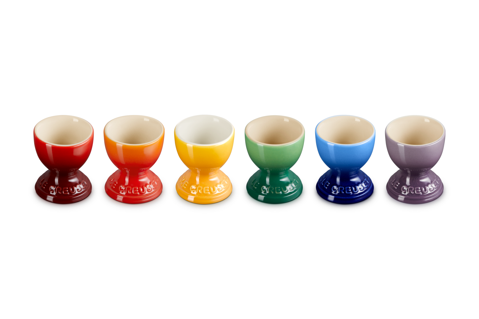Eierbecher 6er Set Regenbogen