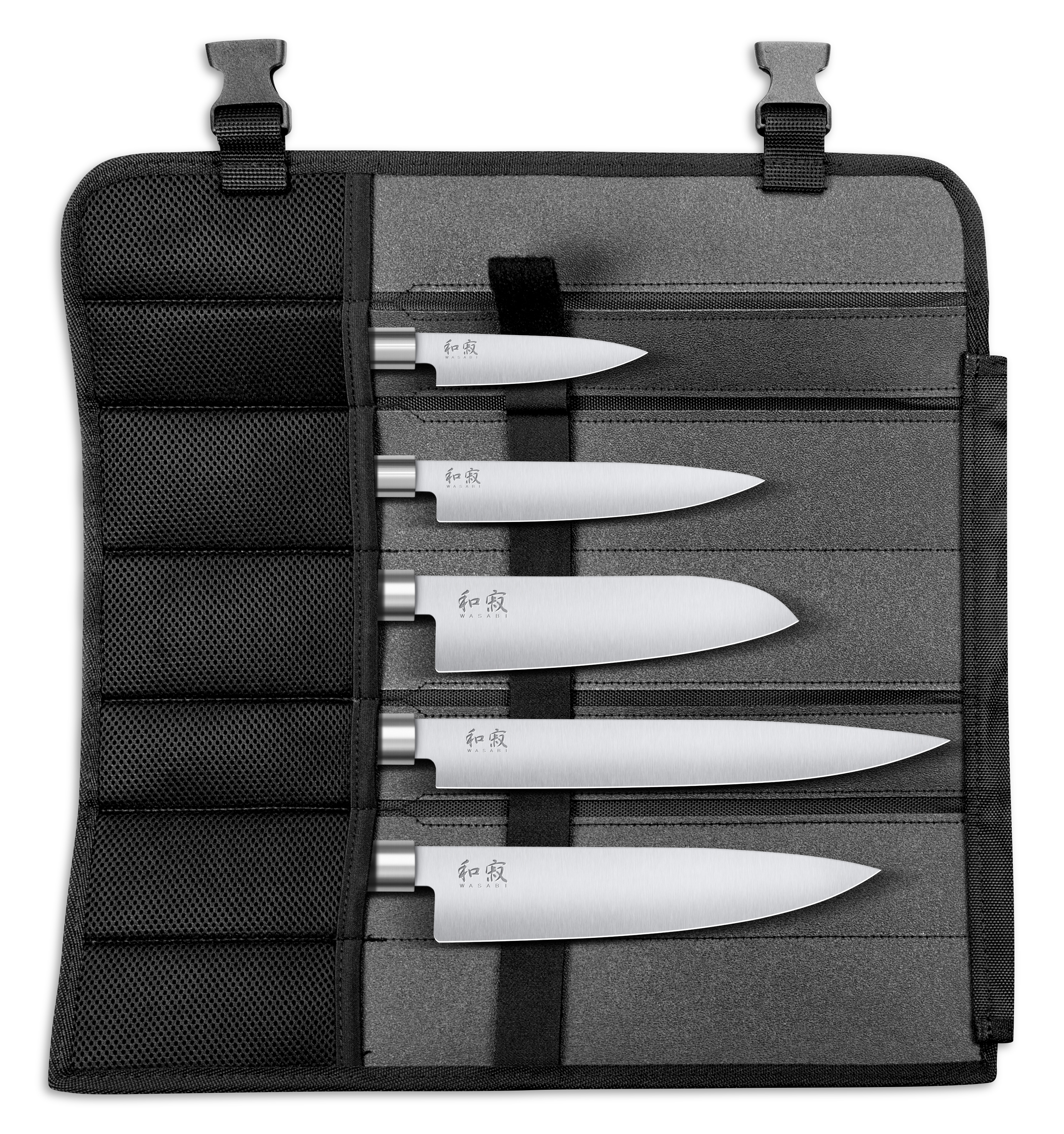 Kai Wasabi Black Sets KAI Messertasche bestückt mit 6710P + 6715U + 6716