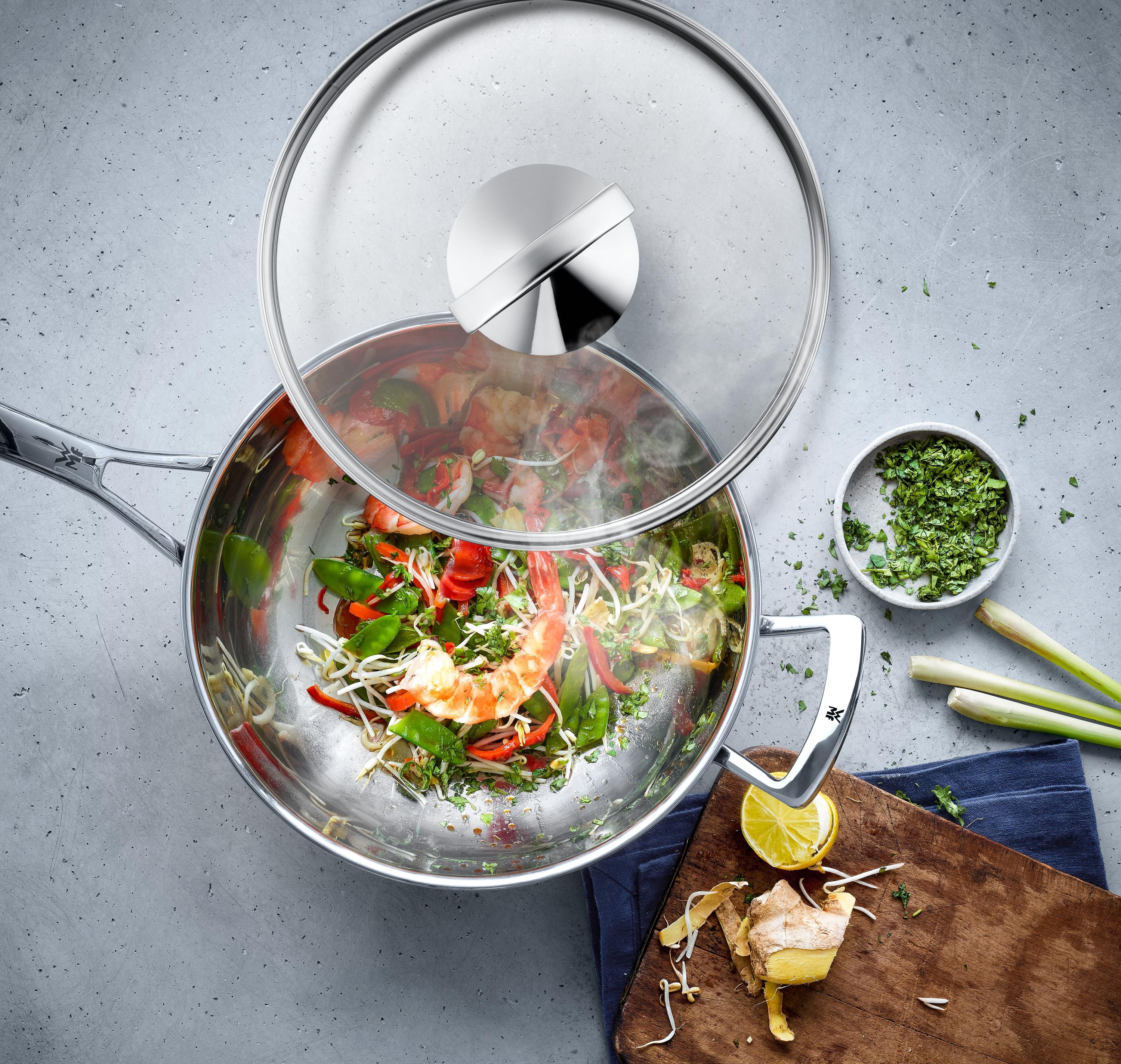 WMF Wok mit Glasdeckel, 36 cm