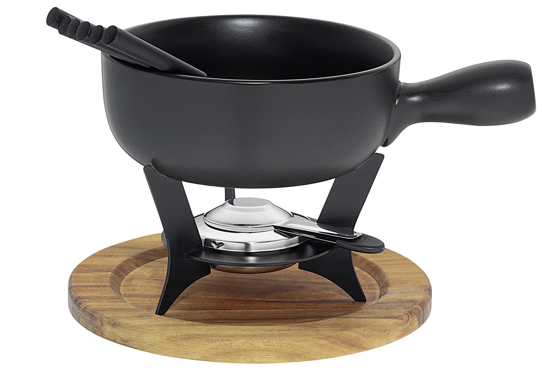 Kela Käsefondue-Set Country 10tlg. 2000 ml schwarz