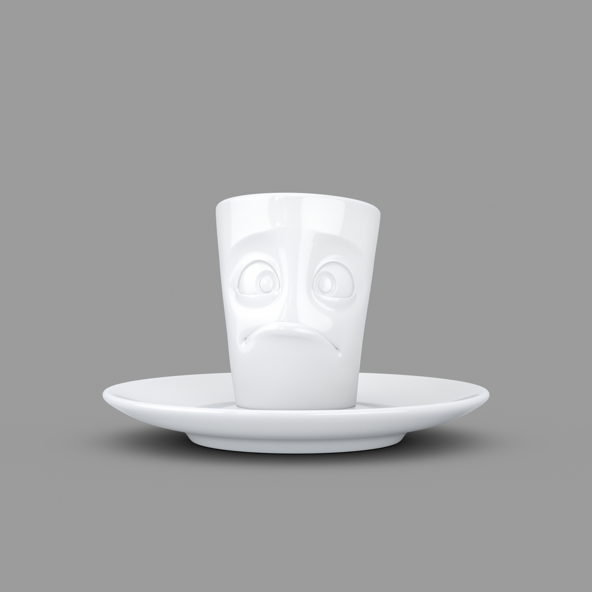 Tassen Espresso Mug mit Henkel - verdutzt weiß