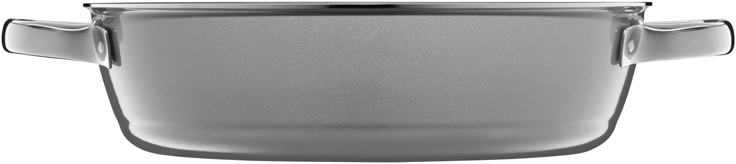 WMF Fusiontec Mineral Schmorpfanne mit Glasdeckel, 28 cm, Platinum