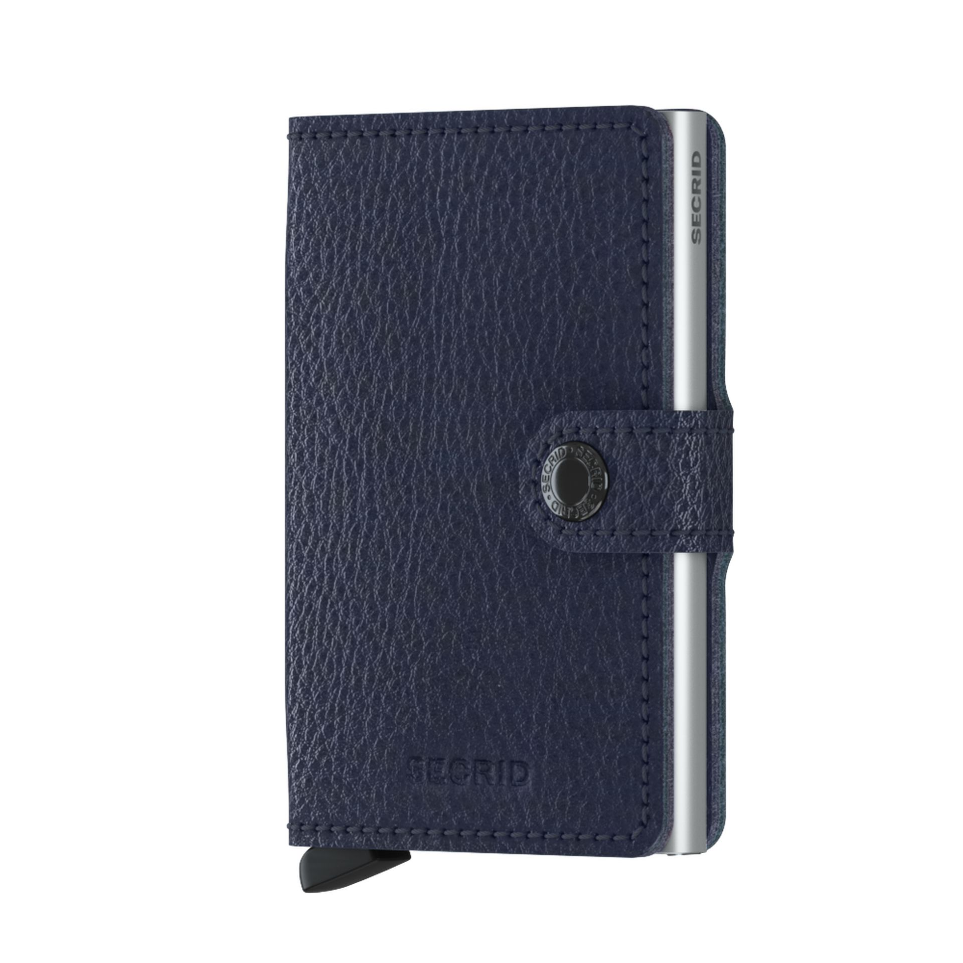 Secrid Miniwallet  Vegetable Tanned Navy-Silver Secrid Miniwallet  Vegetable Tanned Navy-Silver