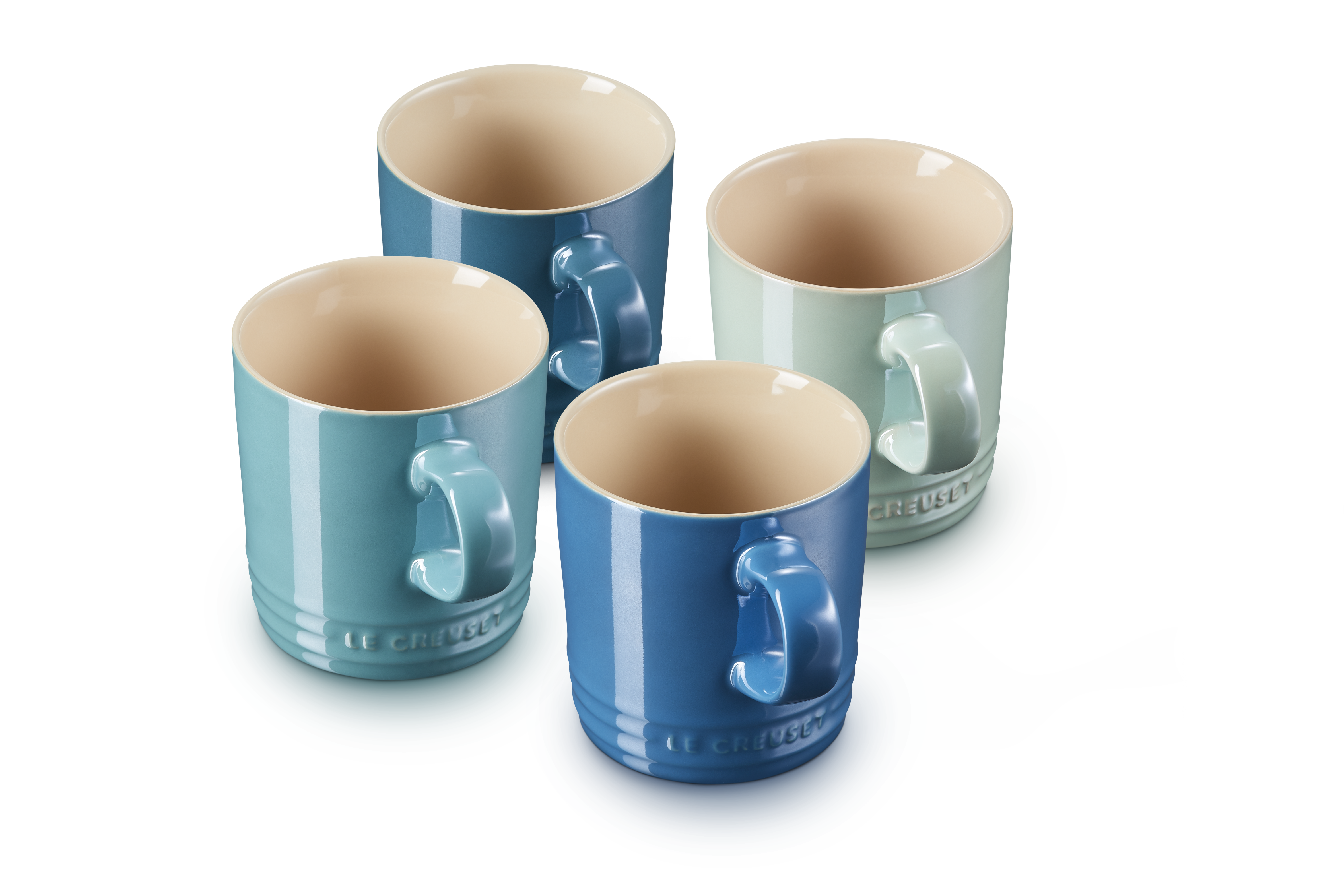 Le Creuset BECHER 350 ML 4ER SET METALLICS BLAU-GRÜN
