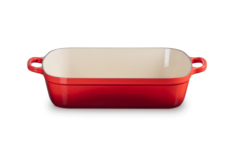 Le Creuset Bratreine rechteckig Kirschrot