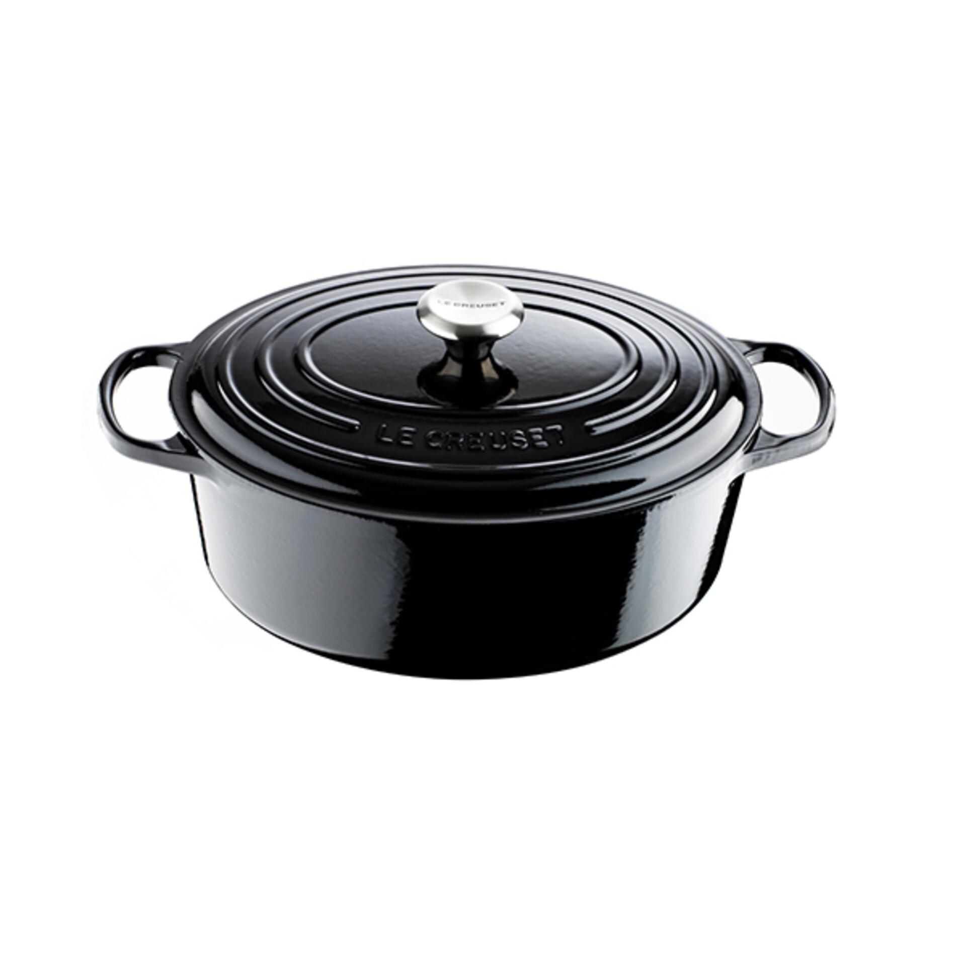 Le Creuset Bräter Signature 31 cm oval Schwarz glänzend 6,3 L