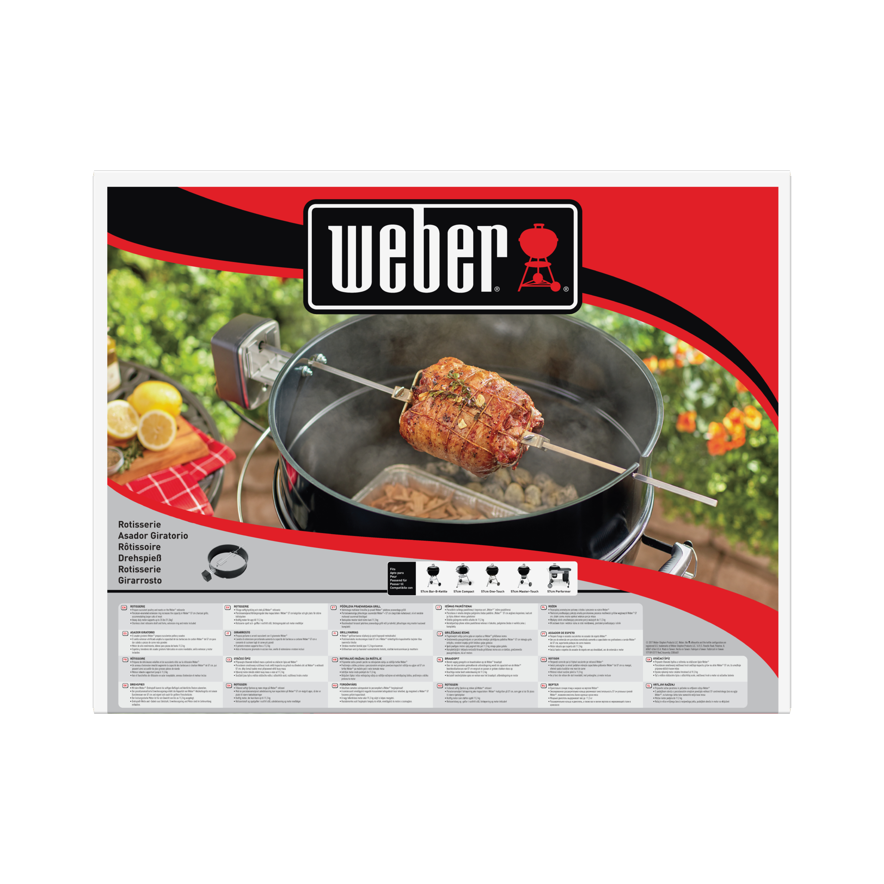 Weber Drehspieß für alle Holzkohlegrills mit 57 cm