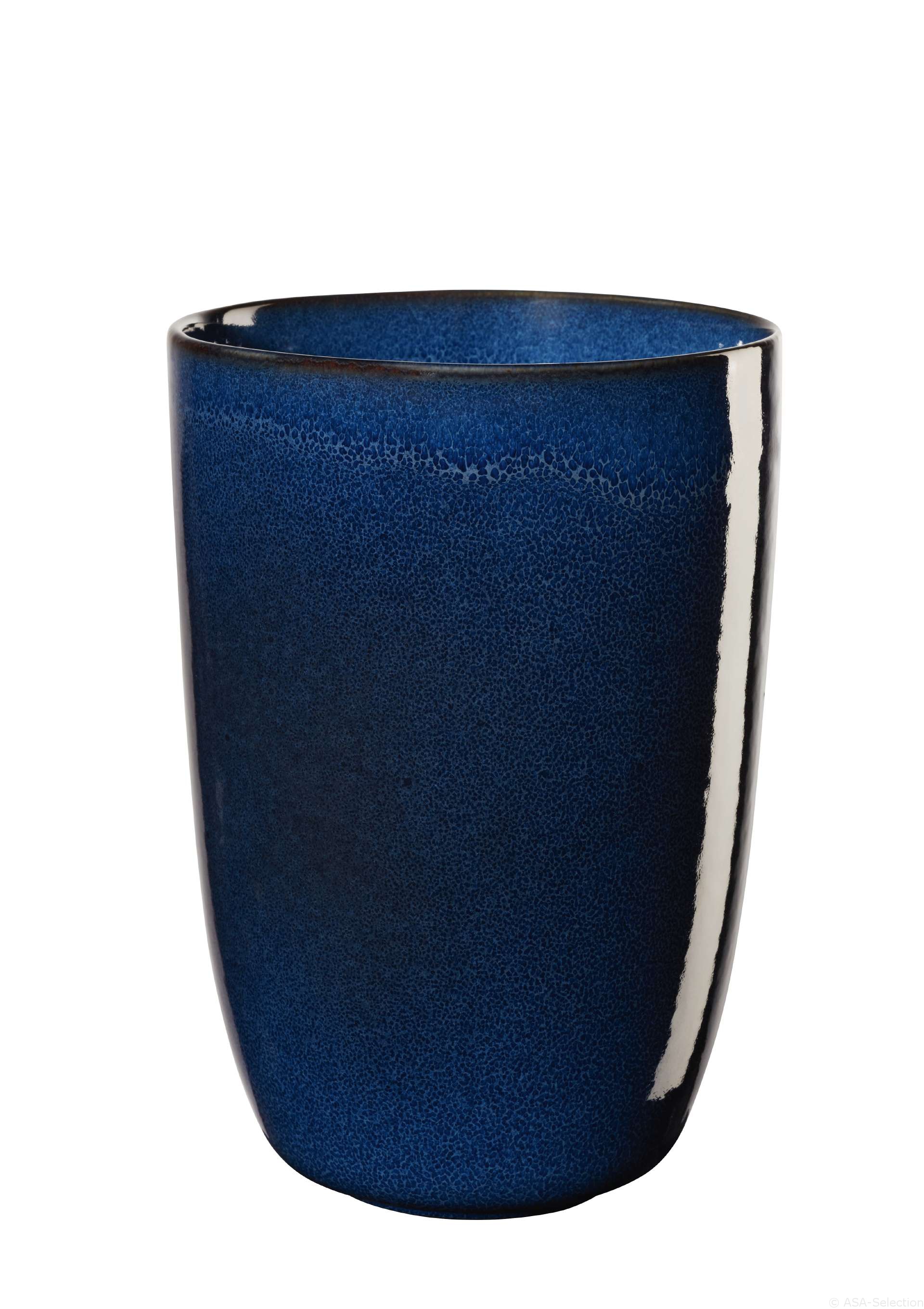 ASA Vase, midnight blue D. 14,5 cm, H.21 cm