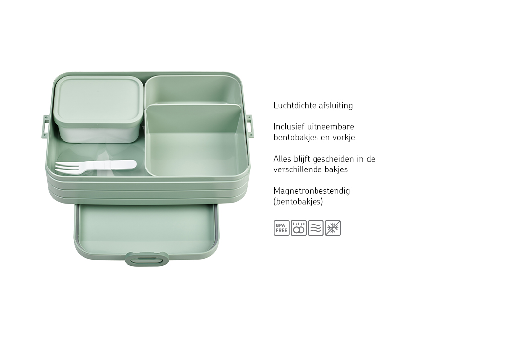 Mepal bento lunchbox take a break large - nordic sage