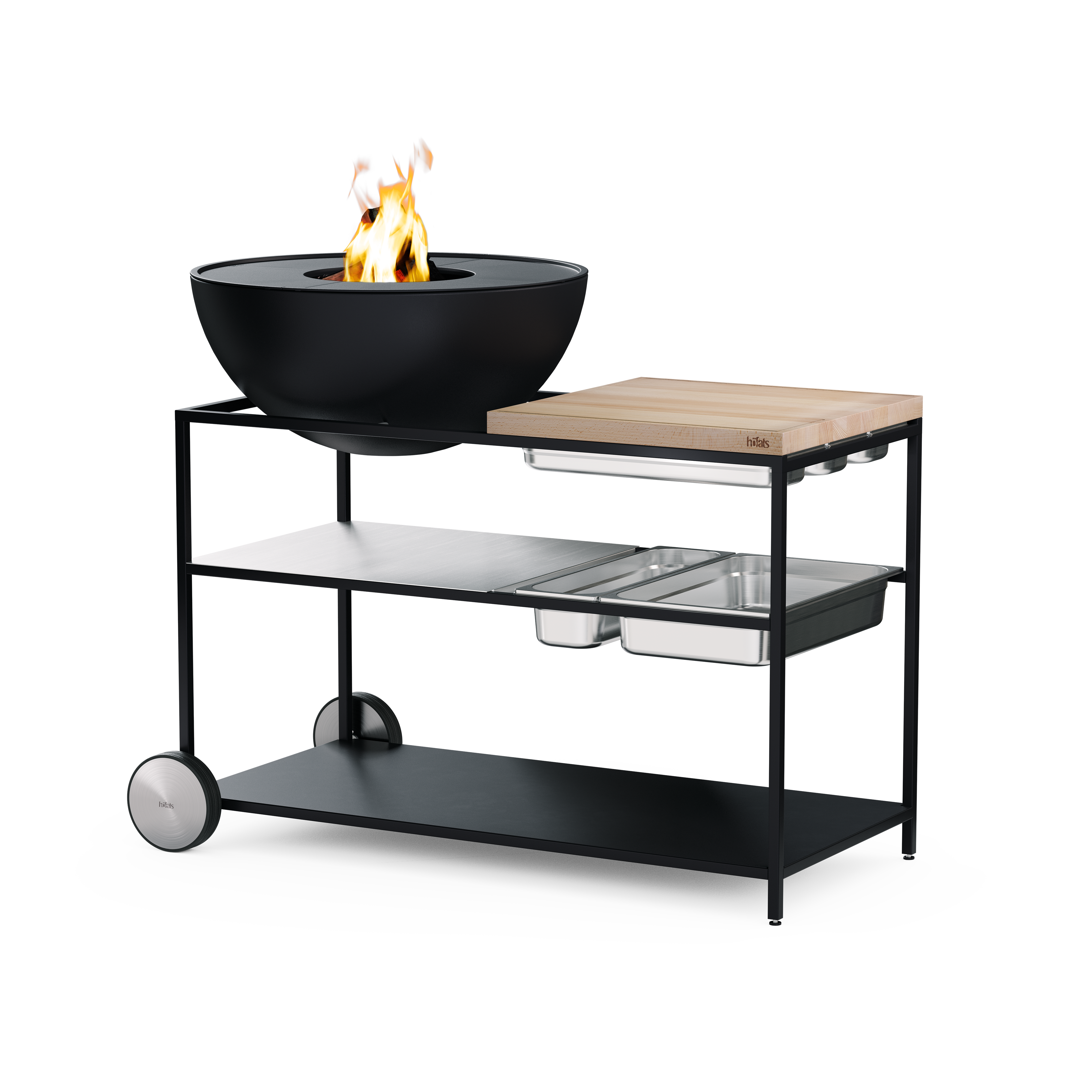 Höfats FIRE KITCHEN mit BOWL 70 Plancha-Grillset tief