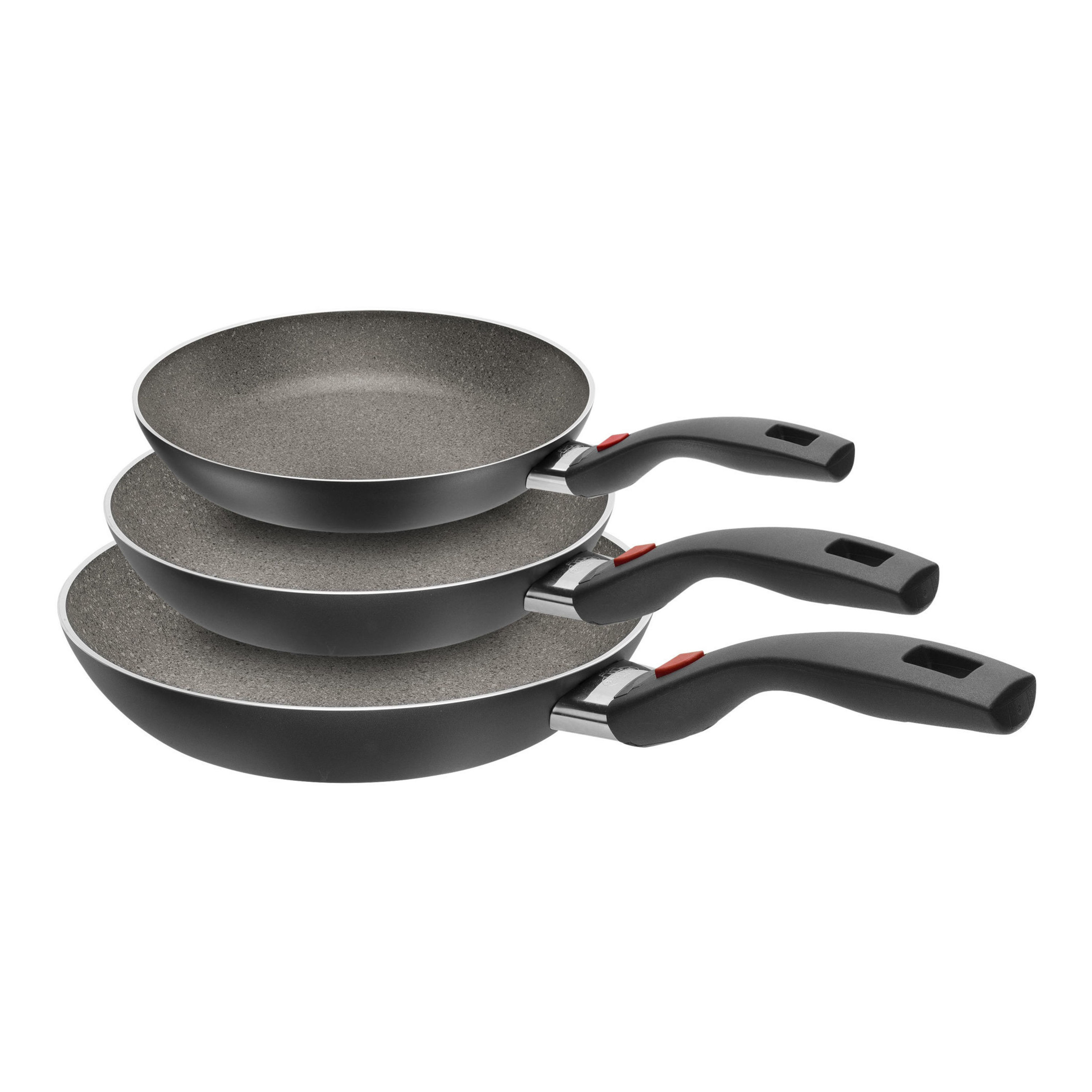 BALLARINI Click & Cook Granitium Bratpfannenset 3-tlg, Aluminium