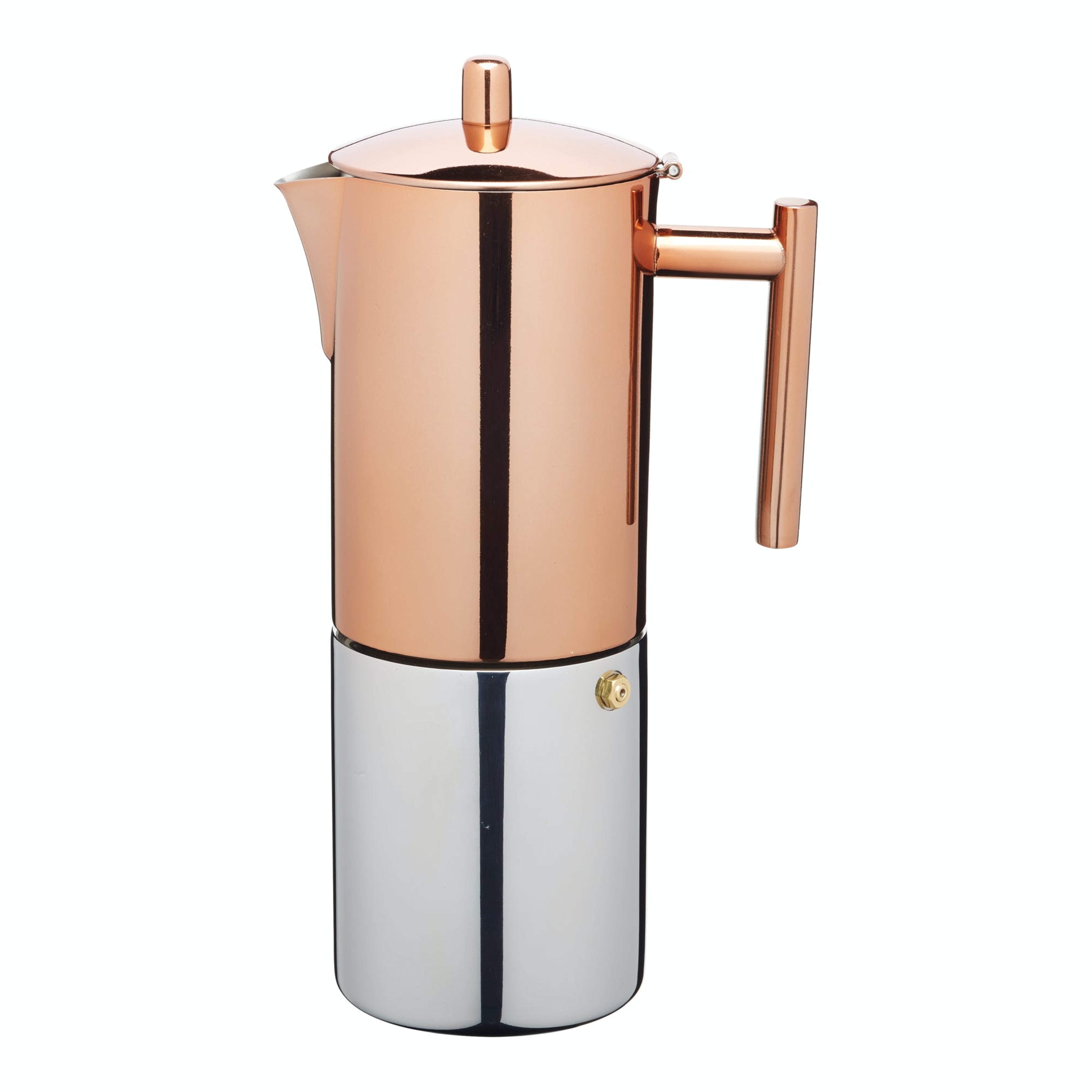 LA CAFETIÈRE Espressokocher Edelstahl/Kupfer 10 Tassen 600 ml