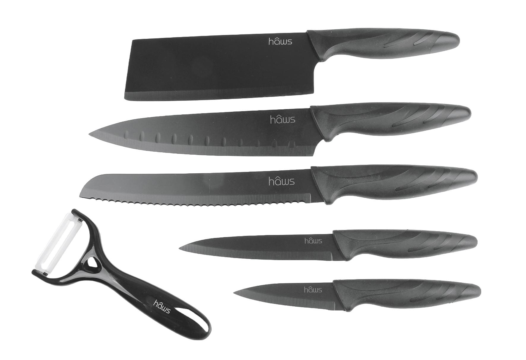 HAWS Messer-Set 6-teilig schwarz