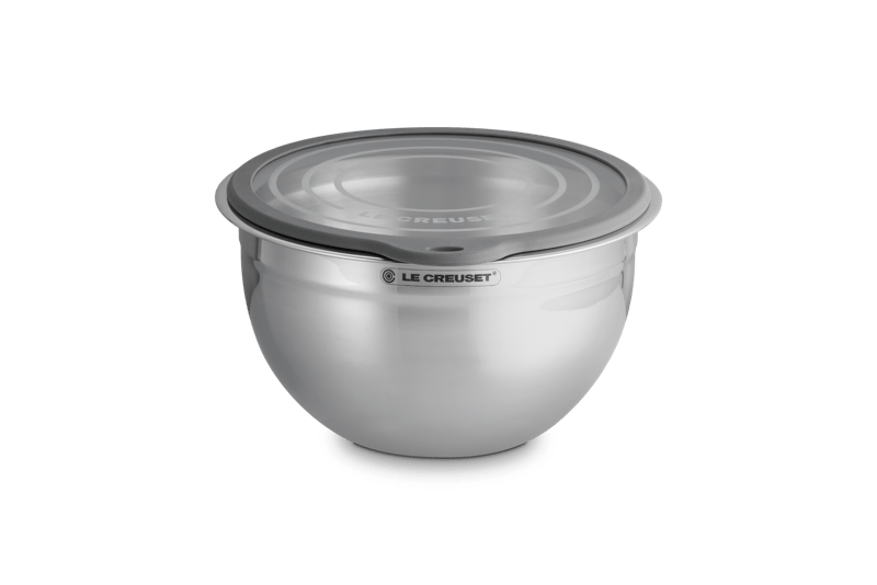 Le Creuset Edelstahlschüssel mit Glasdeckel 27cm