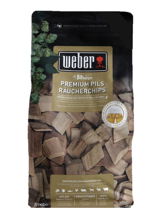 Weber Räucherchips Bitburger Premium Pils700g Weber Räucherchips Bitburger Premium Pils700g