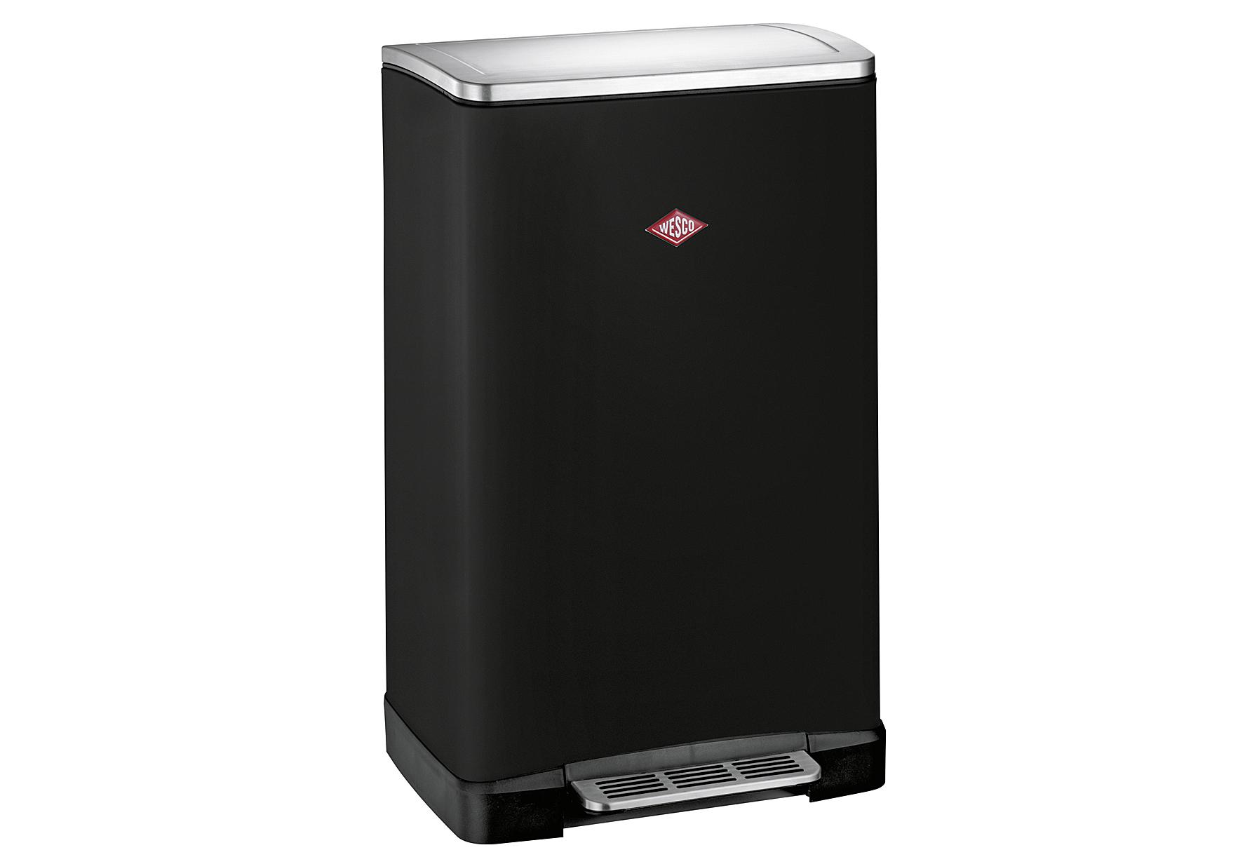 WESCO Tret-Abfallsammler "Big Double Boy" 36000 ml schwarz matt