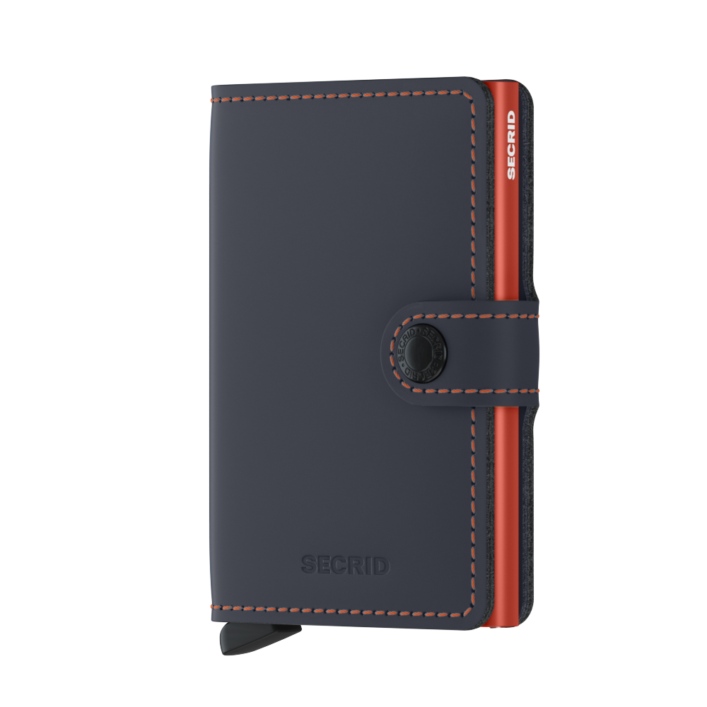 Secrid Miniwallet Matte Night Blue & Orange Secrid Miniwallet Matte Night Blue & Orange