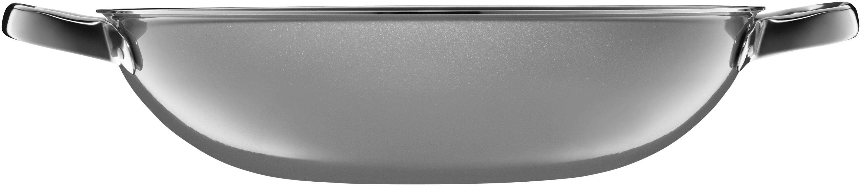 WMF Fusiontec Mineral Wok mit Glasdeckel, 32 cm, Platinum