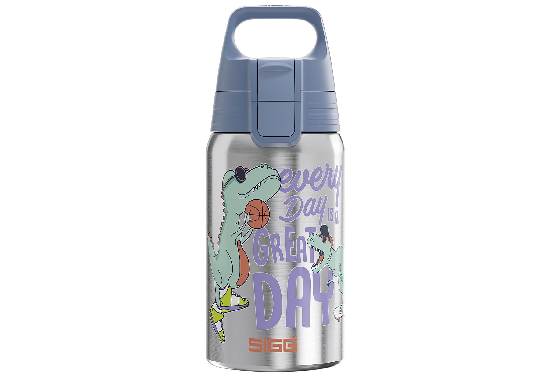 SIGG Trinkflasche Shield one "Great Day" Ø 7.3 cm 0.5 ml silber mit Motiv