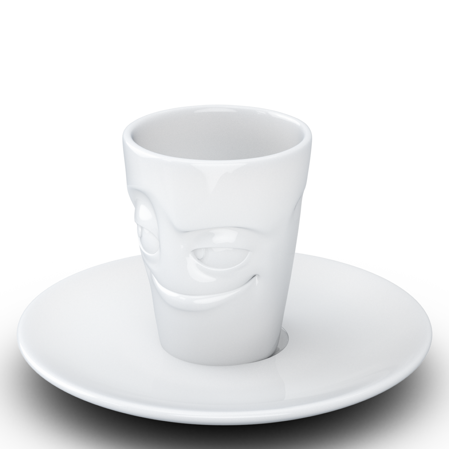 Tassen Espresso Mug mit Henkel - verschmitzt weiß