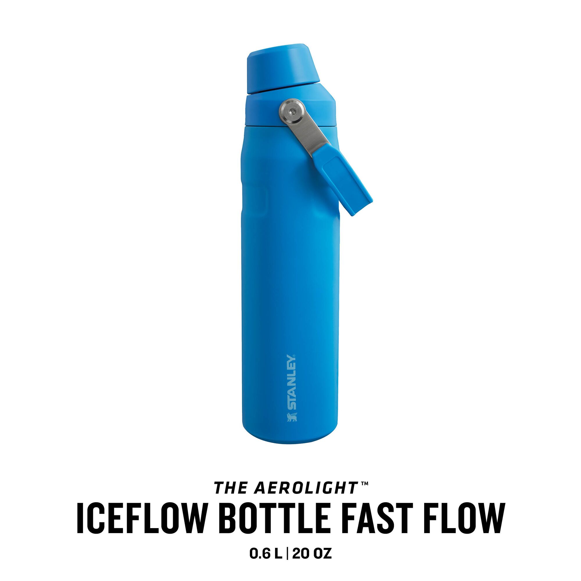 Stanley Isolierflasche The Aerolight Iceflow Bottle Fast Flow 0,6l Azure