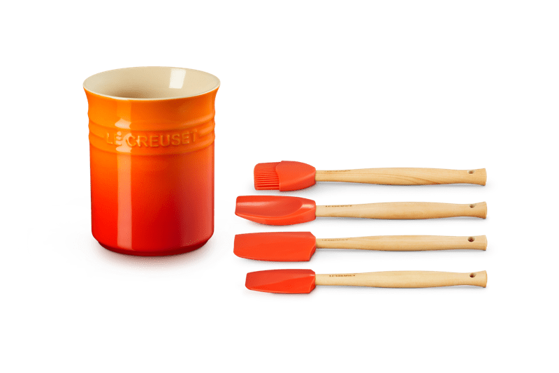 Le Creuset Kochkellen-Set 5Tlg. Craft Ofenrot