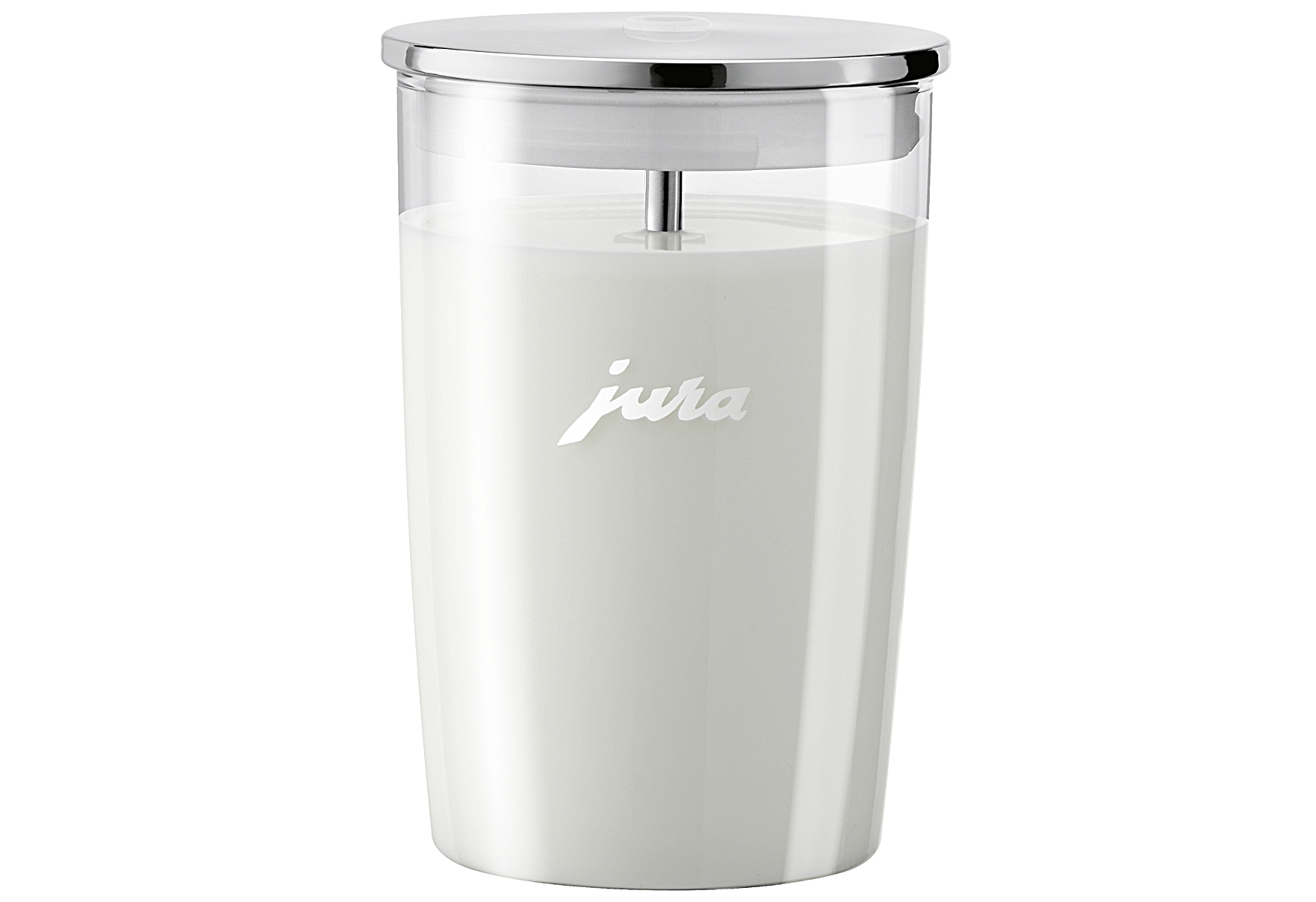 JURA Milchbehälter Behälter aus Glas, Deckel aus Chromstahl und Silikon 0,5 l