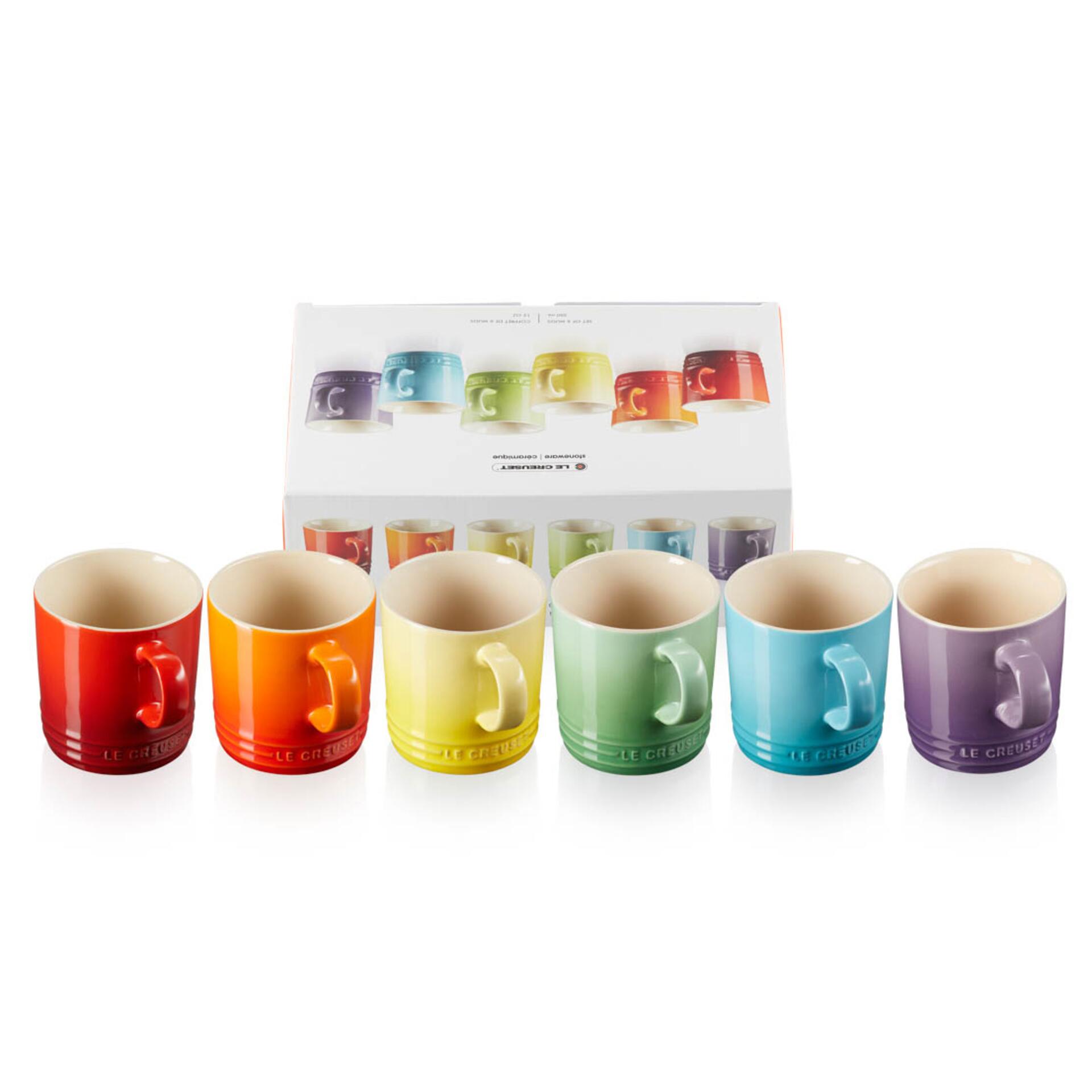 Le Creuset Becher 350 ml 6er-Set Regenbogen Le Creuset Becher 350 ml 6er-Set Regenbogen