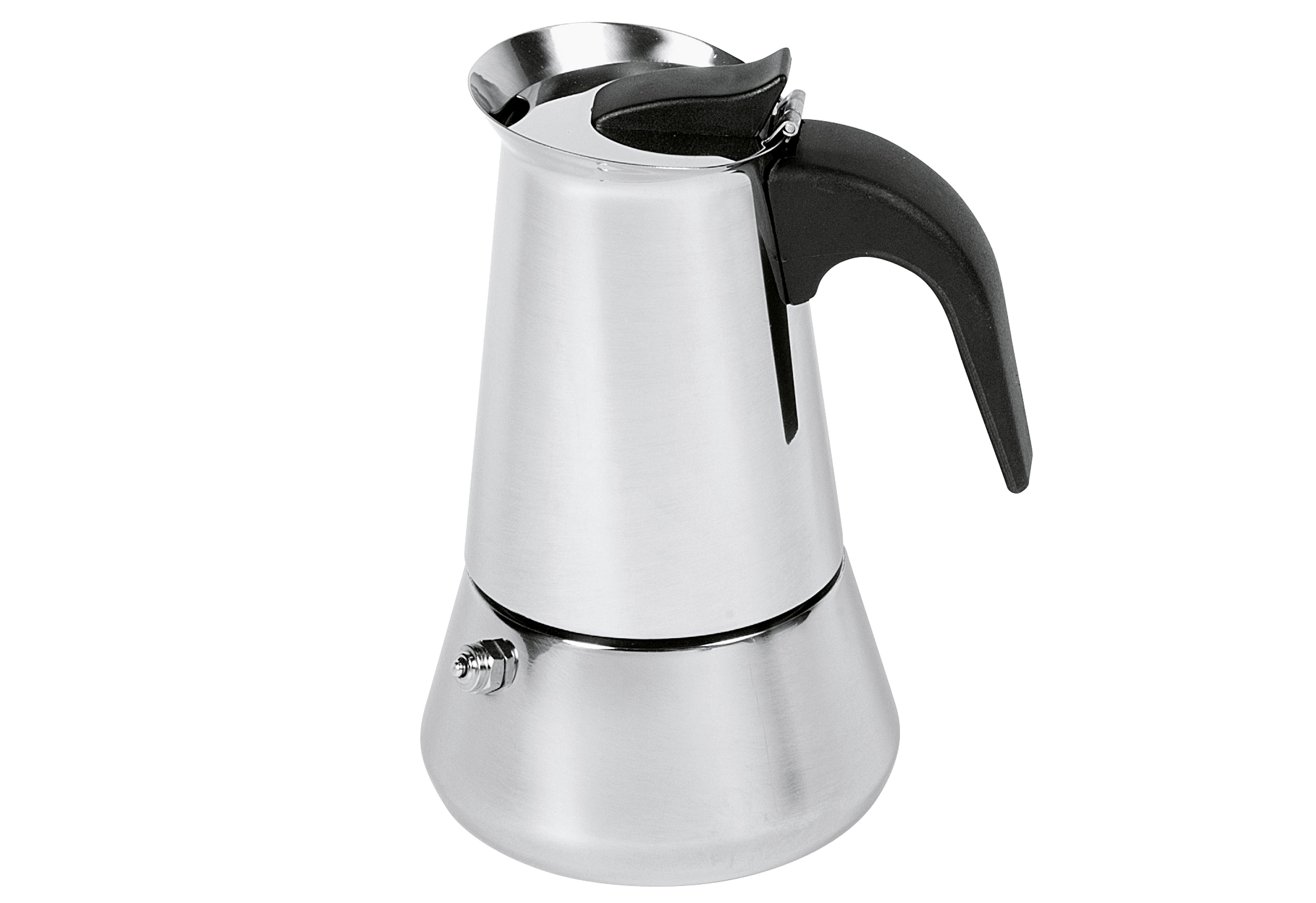 WEIS Espressokocher aus Edelstahl für 4 Tassen 200 ml edelstahlfarben