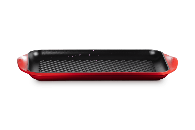 Le Creuset Extra großer Grill mit Rillen 40 cm Kirschrot