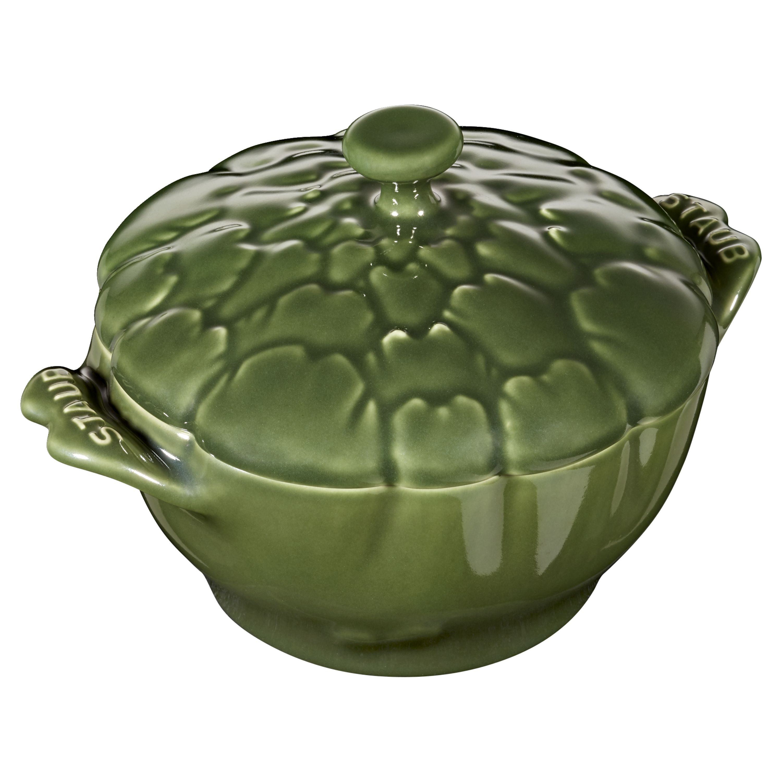Staub Ceramique Cocotte 13 cm, Artischocke, Basilikum-Grün, Keramik Staub Ceramique Cocotte 13 cm, Artischocke, Basilikum-Grün, Keramik