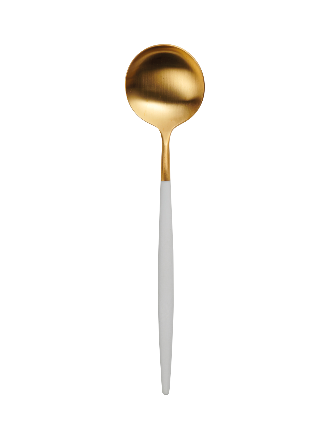 ASA goa Löffel GOA gold, weißer Griff weiß matt