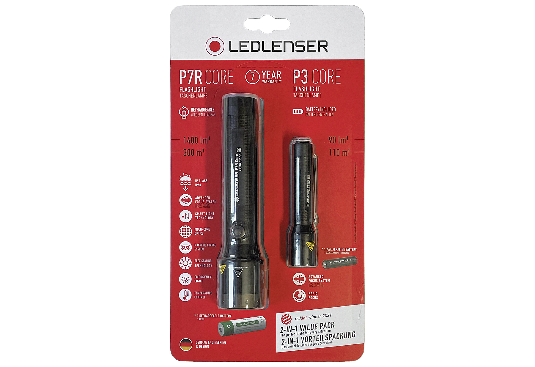 LED LENSER Taschenlampe Set P7R_P3