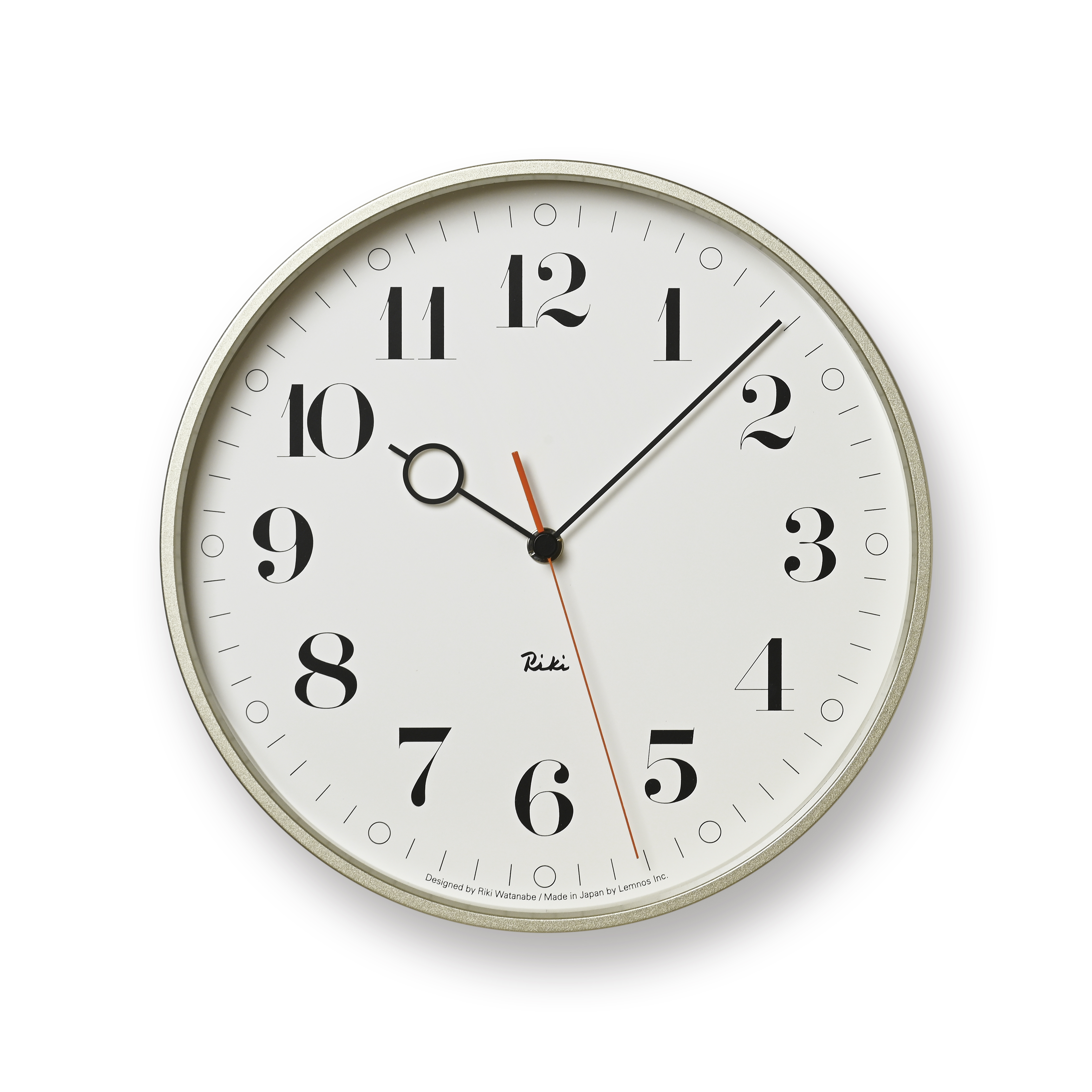 Lemnos Wanduhr RIKI RING CLOCK / white