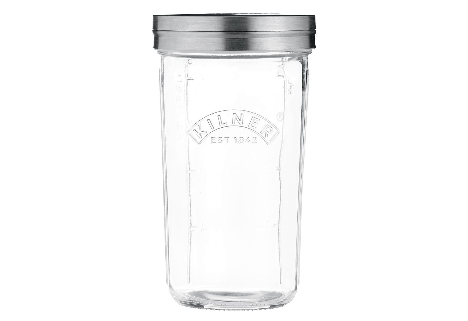 KILNER Vorratsglas mit Siebdeckel, 0,5 L transparent/ silber