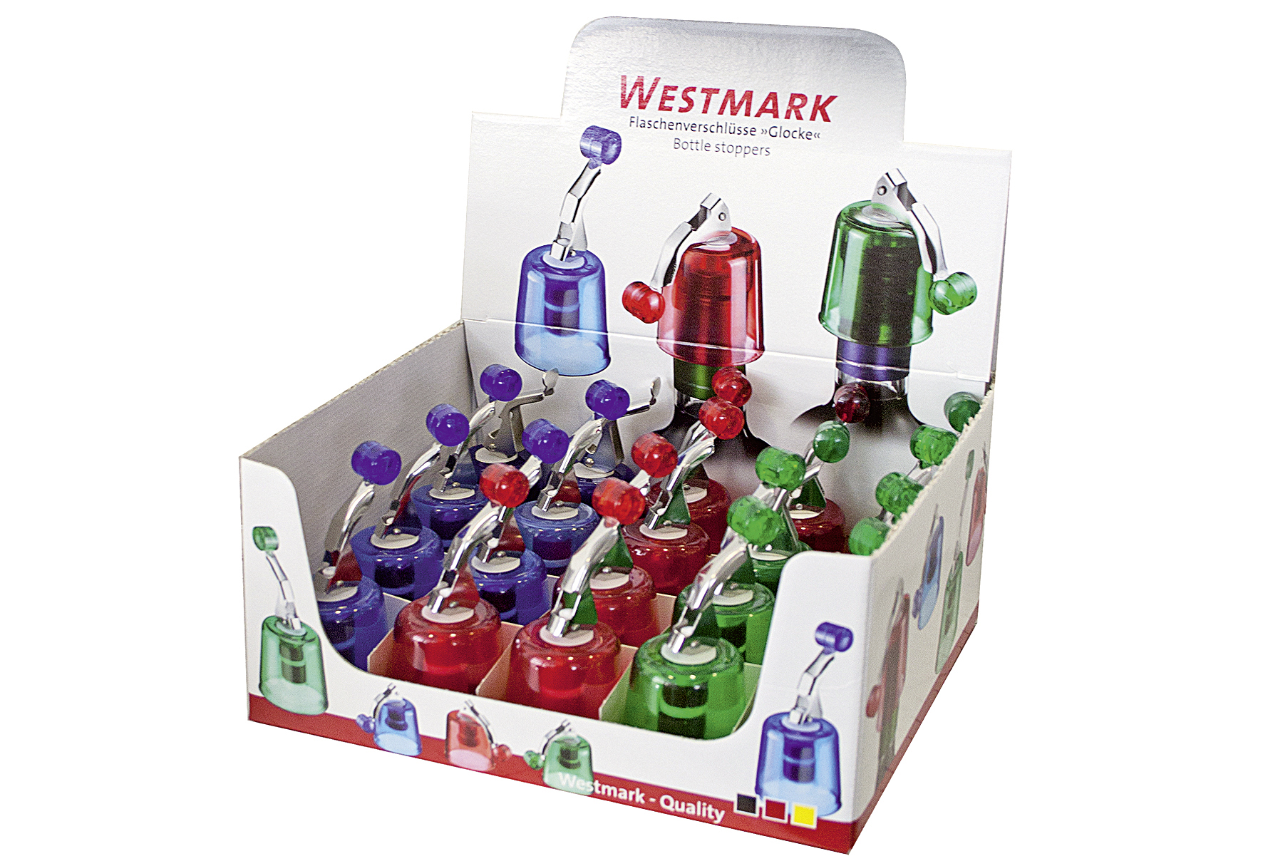 WESTMARK Flaschenverschluß Glocke Colour Edition farbig sortiert